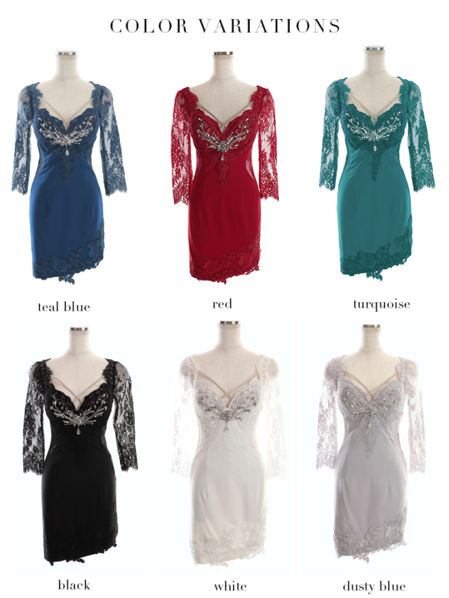 レーススリーブ×バストクロスタイトミニキャバドレス(GL2473) 