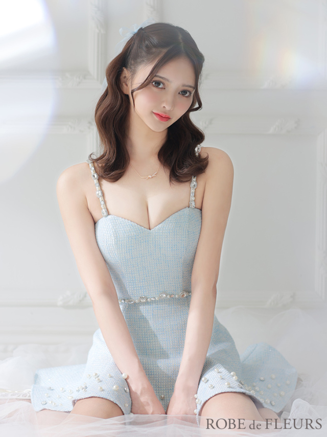 XSサイズあり】スプリングツイード×ビジューパールセットアップキャバ  