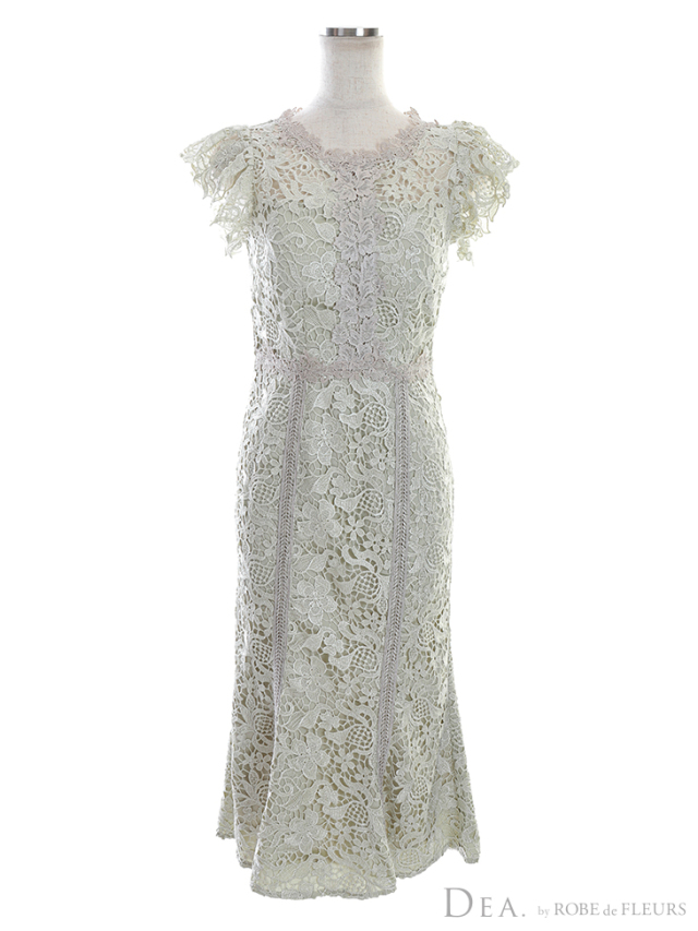 Lサイズあり】フローラルレースxマーメイドラインキャバドレス(DE2548) 