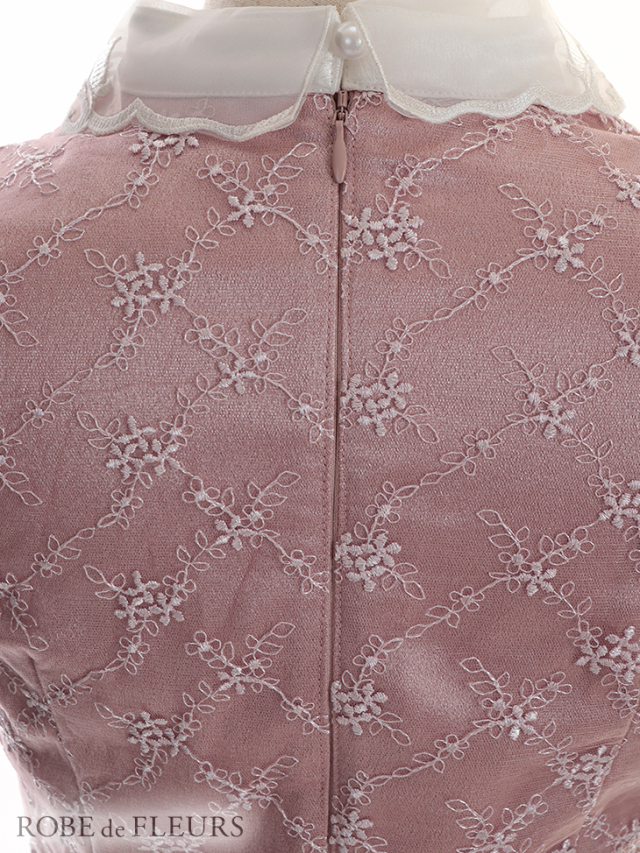 XSサイズあり】パールチュールx襟付きミニキャバドレス(fm2549) 