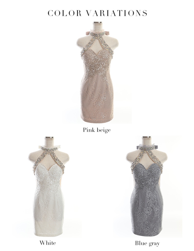 美品】マヌヘアリィ サマードレス XS ホルターネック ブルー 