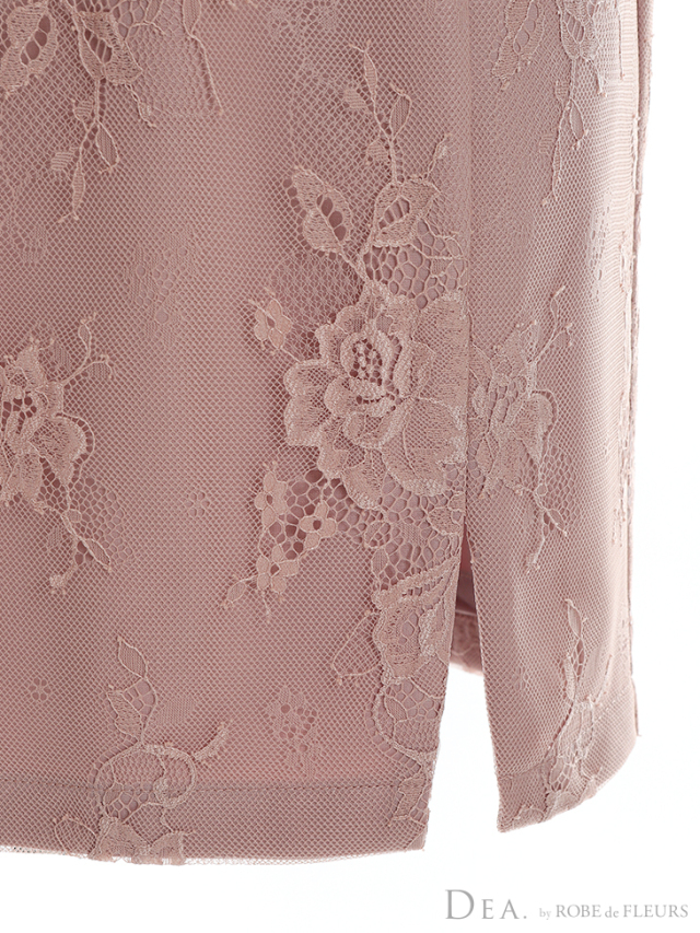 Lサイズあり】総レースフリルスリーブタイトキャバドレス(DE2598) 