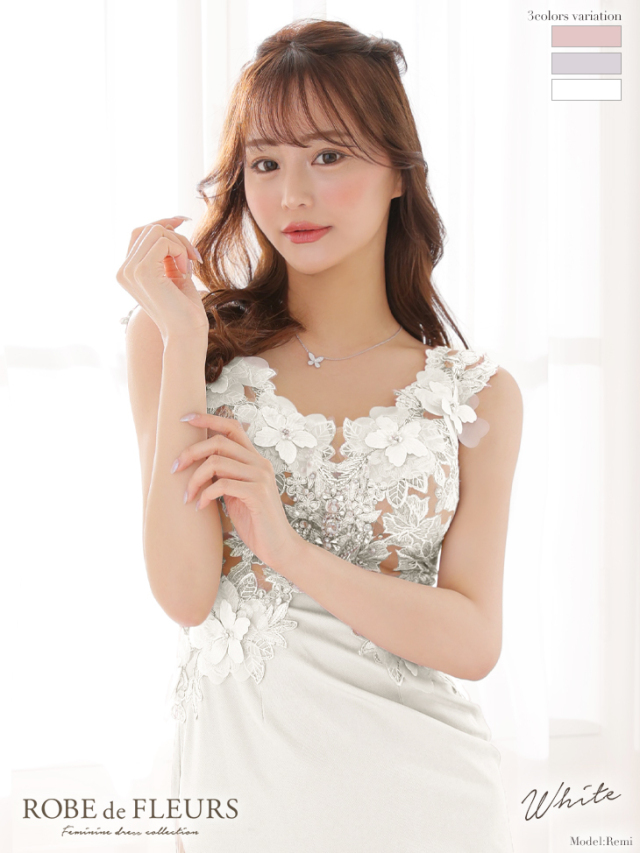 XSサイズあり】立体フラワーモチーフ×チュールストレッチタイトミニ  