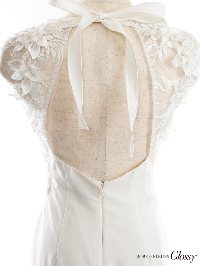 バストカット×サイドフラワーレースロングキャバドレス(GL2769) 