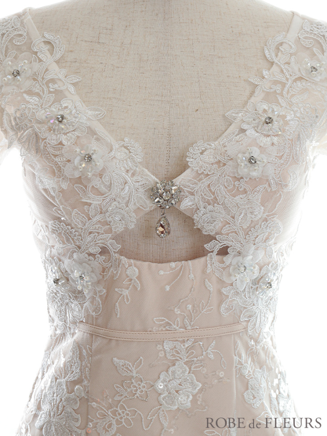 XSサイズあり】フラワーレースxカットデザインミニキャバドレス(fm2806) 