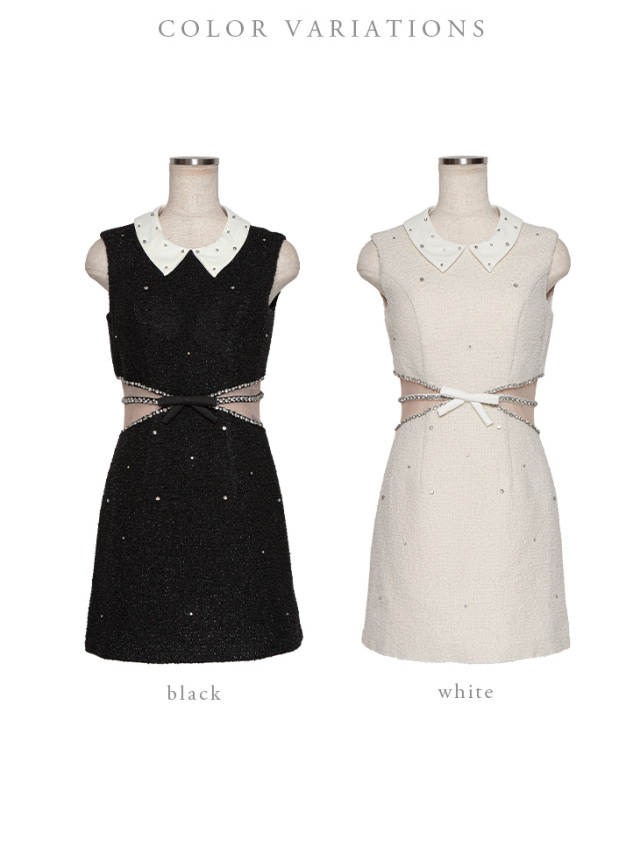 10th SPECIAL COLLECTION 【XSサイズあり】Sweet Bijou Mini Dress (fm2983)