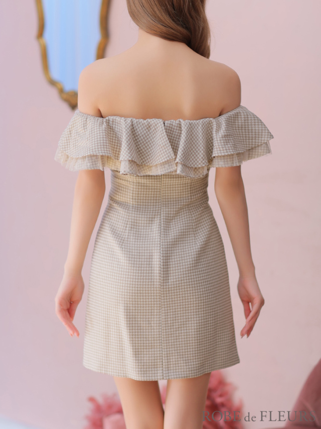 ☆予約商品☆【9月下旬入荷予定】【XS～Lサイズあり】デコルテフリル 