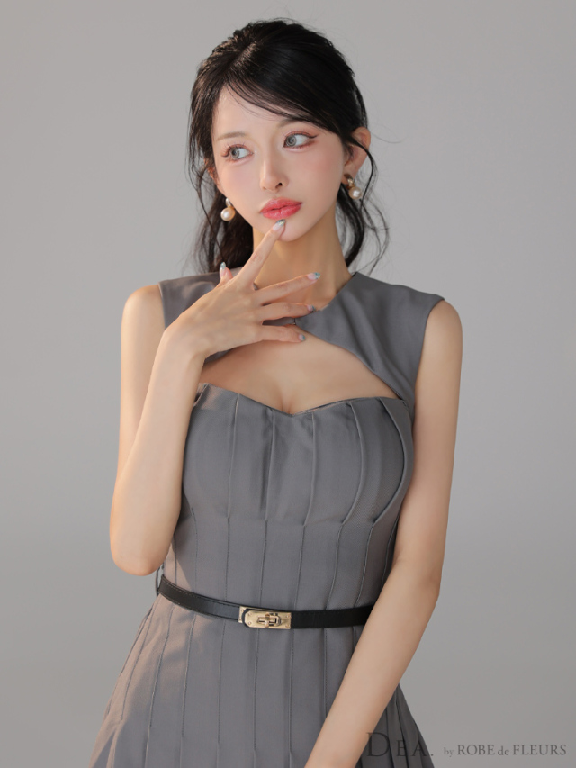 【美品】DEA. キャバドレス バストカット バックル ミディアムドレス 門りょうちゃん着用【XS-Lサイズあり】【DEA./ディア】バスト