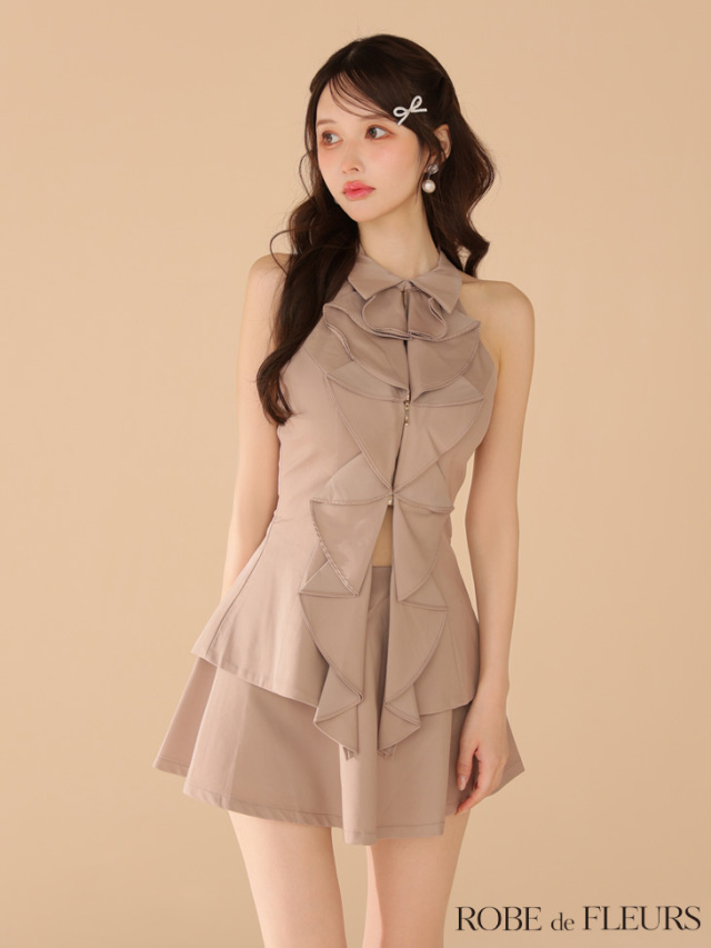 マリーページ！ XSサイズあり【Glossy/グロッシー】フロントジッパー/ ベルト