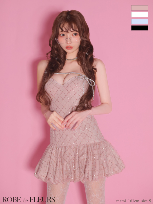 ROBE de FLEURS ディア ローブドフルール ドレス キャバ ピンク キャバドレス・パーティードレス通販ROBE de FLEURS【ローブド