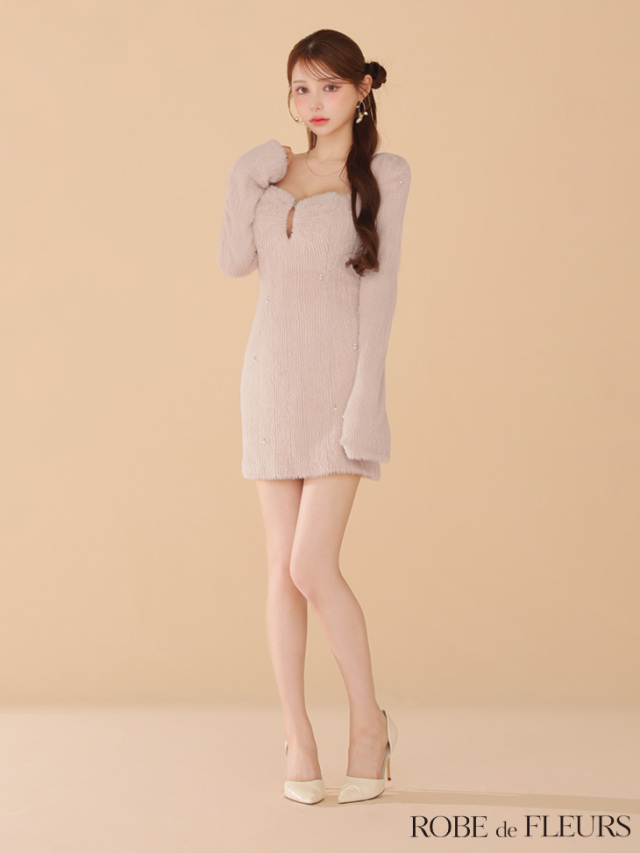 ROBE de FLEURS ガーリーローズレースドレス ☆予約商品☆【8月上旬入荷予定】【XS～Lサイズあり】ガーリーローズ