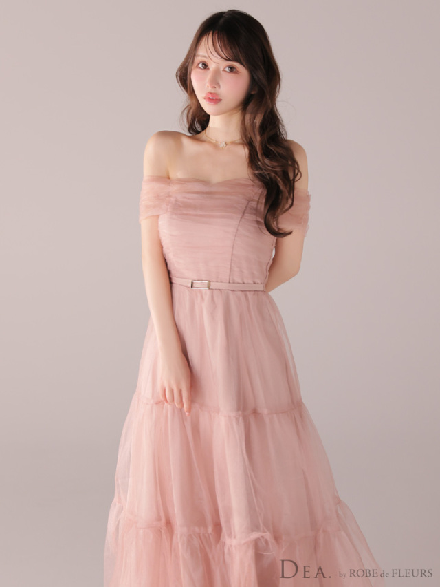 XS～Lサイズあり】ラメチュールオフショルダーロングキャバドレス(DE3481)