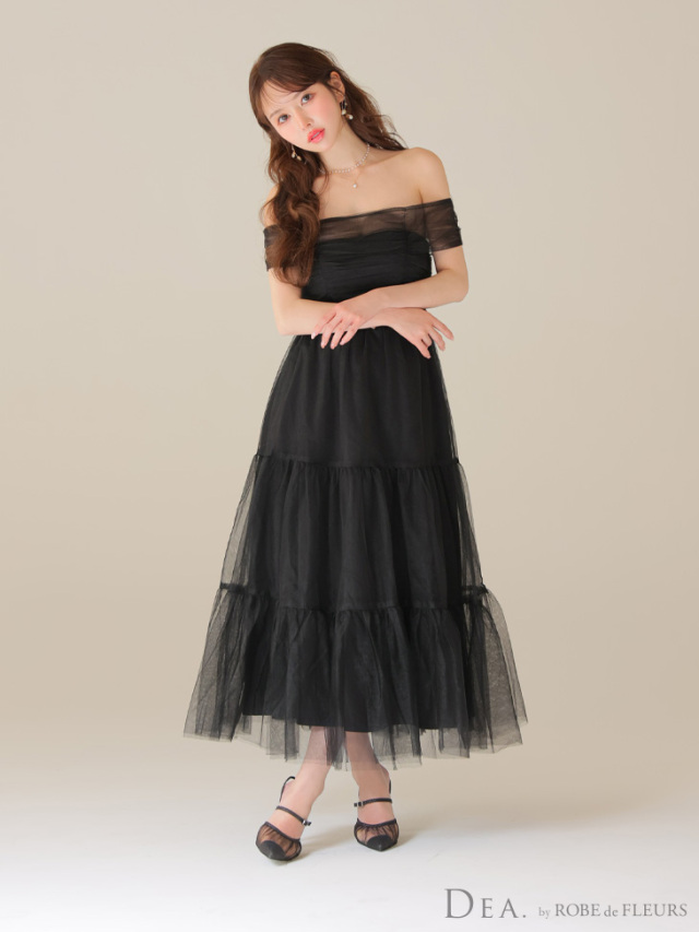 ROBE de FLEURS / ラメチュールドレス XSサイズあり【ROBE de FLEURS/ローブドフルール】バレエコア/ ラメ