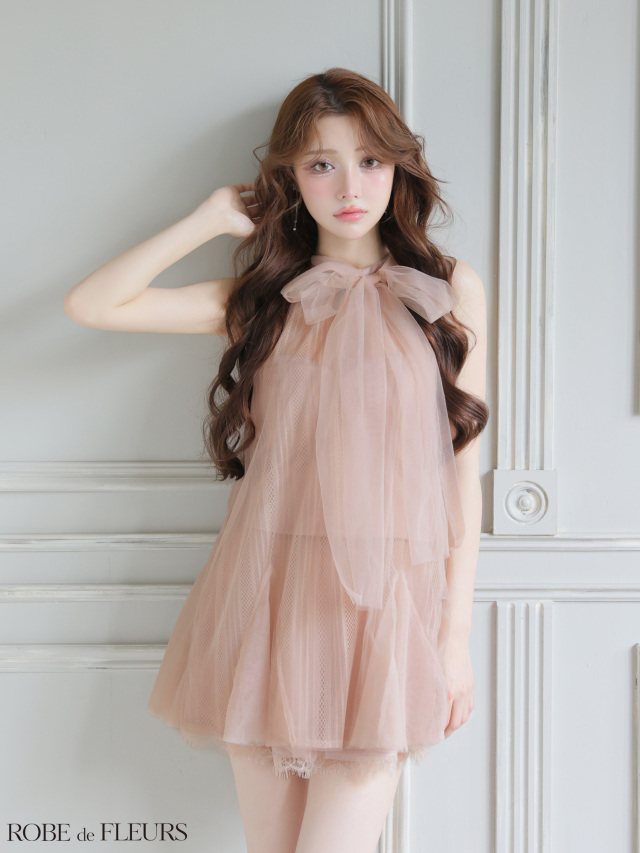 XSサイズあり】ハイネックウエストリボンフレアミニキャバドレス(fm3486)