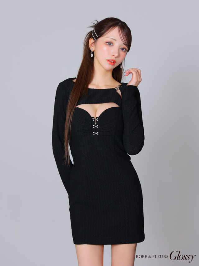 【ELISABETTA FRANCHI】オープンバック ミニドレス Elisabetta Franchi mini dress with central zip | Elisabetta