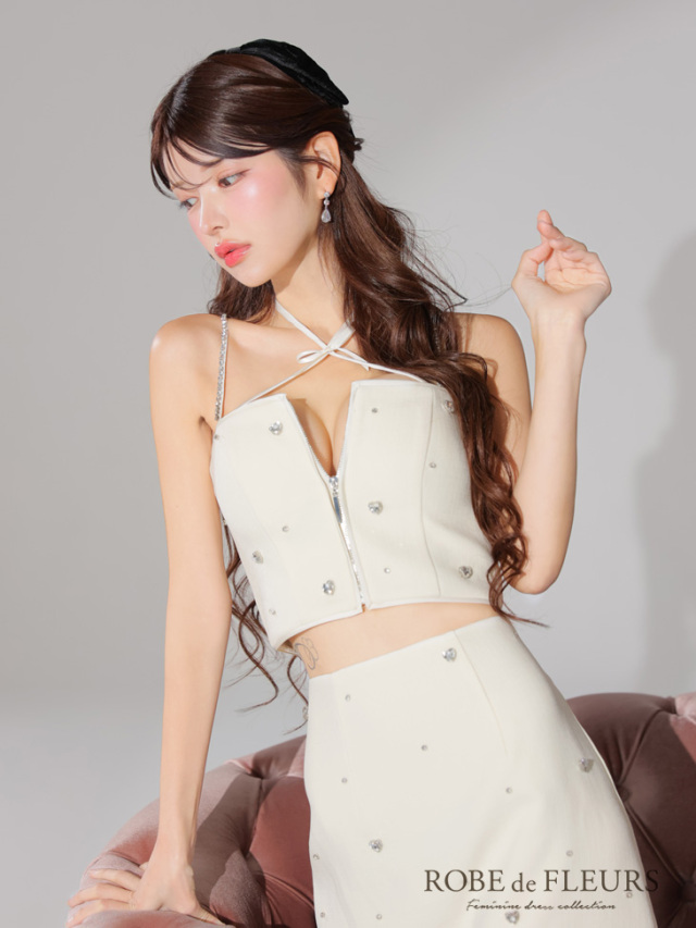 XSサイズあり】2way♥ハートビジューバストカットセットアップ  