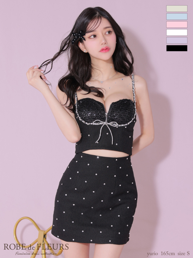 XSサイズあり】sugarコラボカラーあり♥ビジューリボンライン  