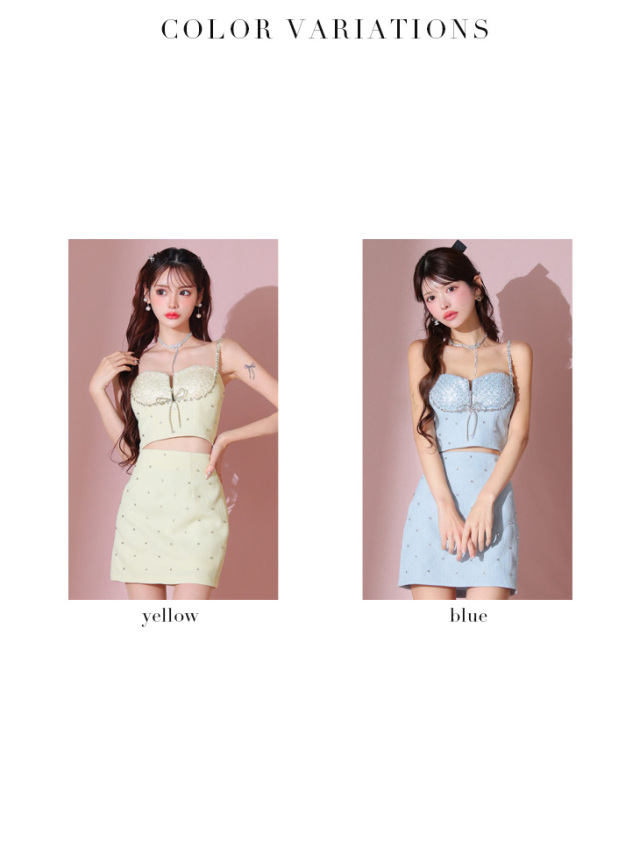 XSサイズあり】sugarコラボカラーあり♥ビジューリボンライン  