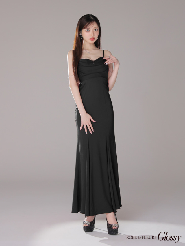 も*も様 ROBE de FLEURSサテンドレスビジュー XSサイズあり【ROBE de FLEURS/ローブドフルール】サテンリボン