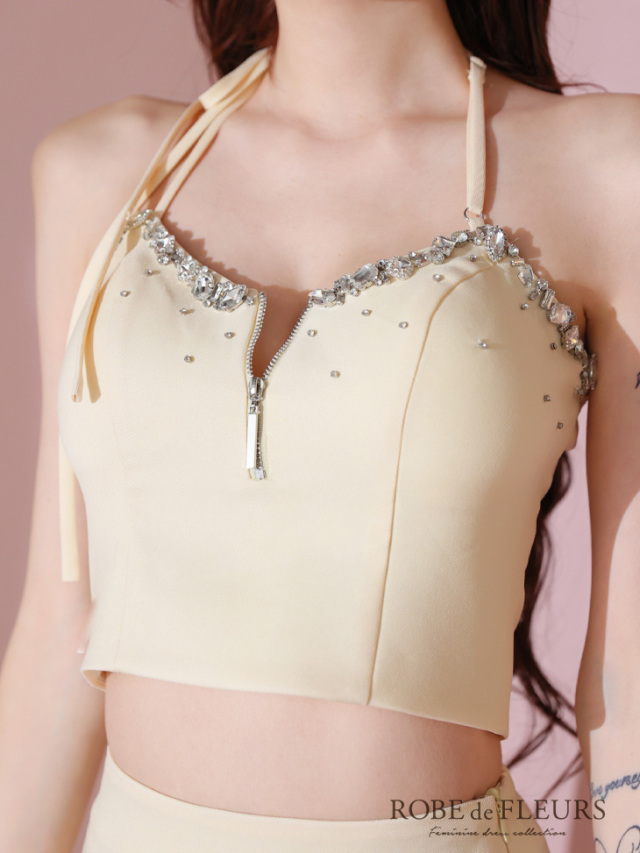 ROBE de FLEURS アシンメトリーリボンティアードフリルミニドレス XSサイズあり【ROBE de FLEURS/ローブドフルール