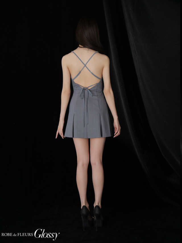 XSサイズあり】ジップキャミフレアミニキャバドレス(GL3963)