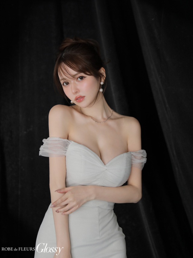 オフショルダー　キャバドレス XSサイズあり】Zipperxオフショルセットアップキャバドレス(GL3527)