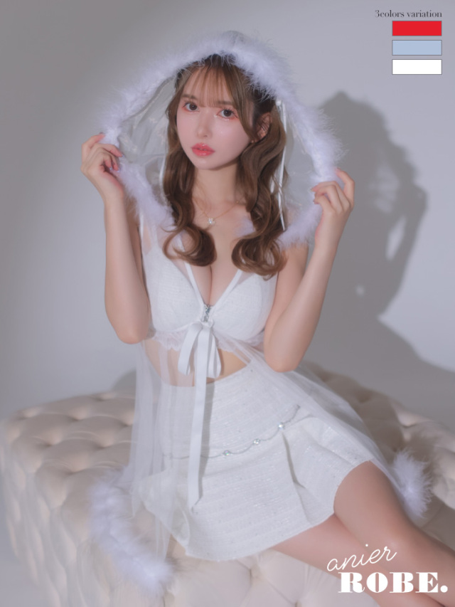アンティークベア　【限界お値下げ‼️】　スカート・胸当てエプロン・ヘッドドレス付き TITTY&CO.（ティティーアンドコー）の「ボックスプリーツロング