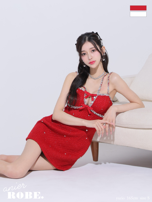 【XSサイズあり】Bijou lame tweed mini Santa (anier4045)