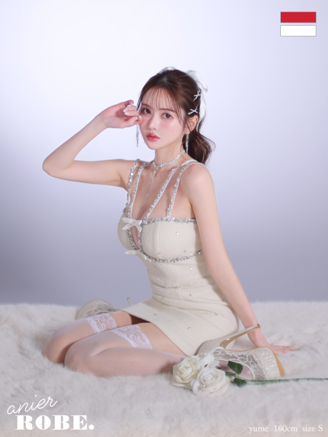 【XSサイズあり】Bijou lame tweed mini Santa (anier4045)