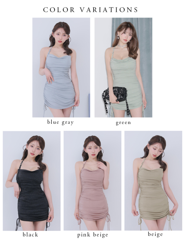 XSサイズあり】 glitter drape couture mini dress（anier4073）