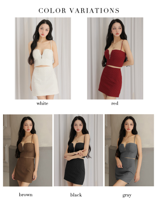 XSサイズあり】ストーンベアトップセットアップミニキャバドレス(GL4113)