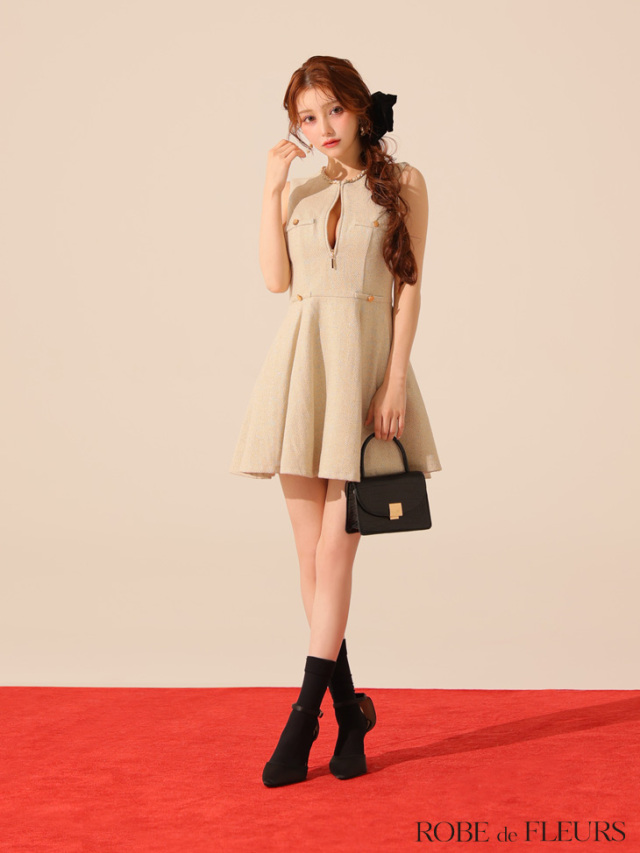 マリー様 リクエスト 3点 まとめ商品 Lサイズあり】ツイードセットアップマーメイドミディキャバ