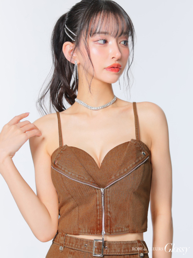 ミニドレス ☆予約商品☆【10月上旬入荷予定】【XSサイズあり】ジップデザイン