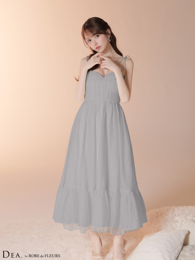 メ*1様 デュボアガラントレ ♥ スレアコニャック XS〜Lサイズあり】ストーン付きシフォンロングキャミキャバ