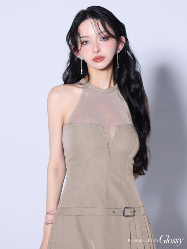 フレンチホルターバックレスドレス 春ミニワンピ 結婚式・女子会にも　キャバ フレンチホルターバックレスドレス 春ミニワンピ 結婚式・女子会