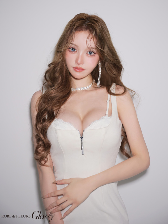 XSサイズあり】バックレースフロントジップタイトミニキャバドレス