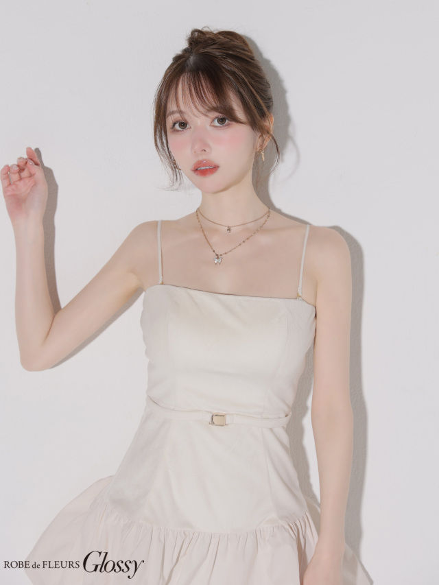 XSサイズあり】ベロアバルーンフレアベアトップミニキャバドレス(GL4159)