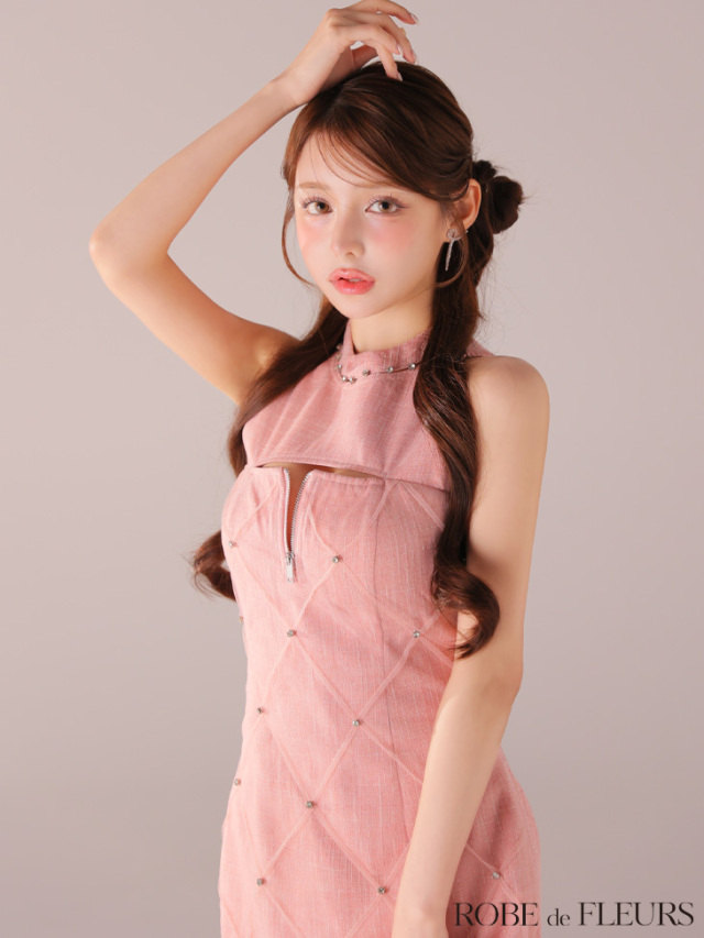 XSサイズあり】ティアードスカートツーピースフレアミニキャバドレス