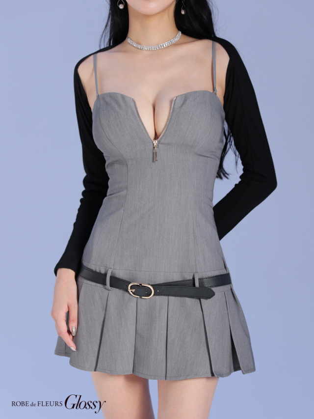 XS～Lサイズあり】ボレロ着脱可能♡ローベルトデザインプリーツ