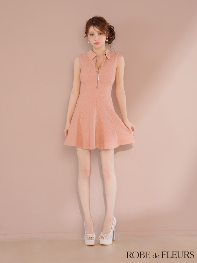 上品なラメ✨ミニドレス　結婚式 パーティー用　シンプルシフォン袖 ラメチュールシフォンドレス(ドレス) | a.v.v(アー・ヴェ・ヴェ