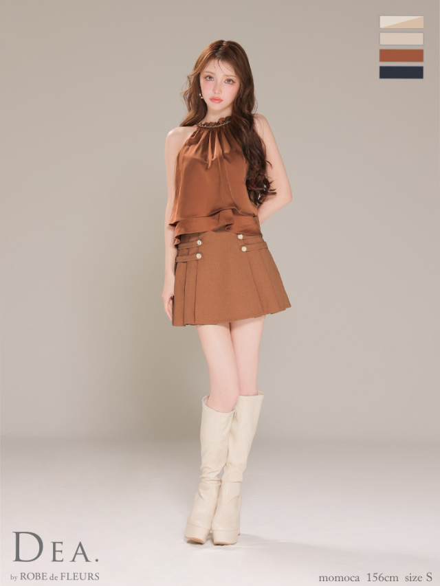 XSサイズあり】シフォンレイヤードフリルセットアップフレアミニキャバ