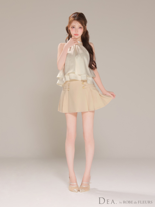 XSサイズあり】シフォンレイヤードフリルセットアップフレアミニキャバ