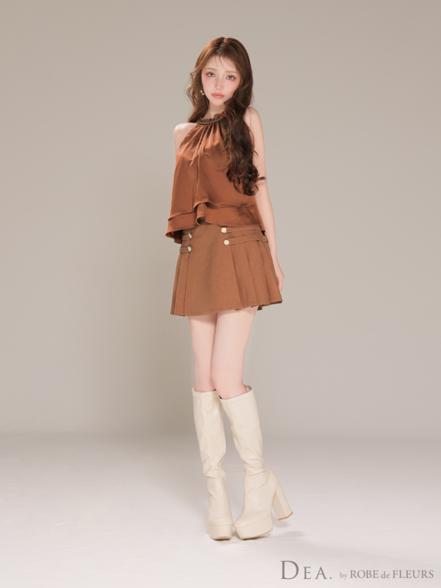 XSサイズあり】シフォンレイヤードフリルセットアップフレアミニキャバ