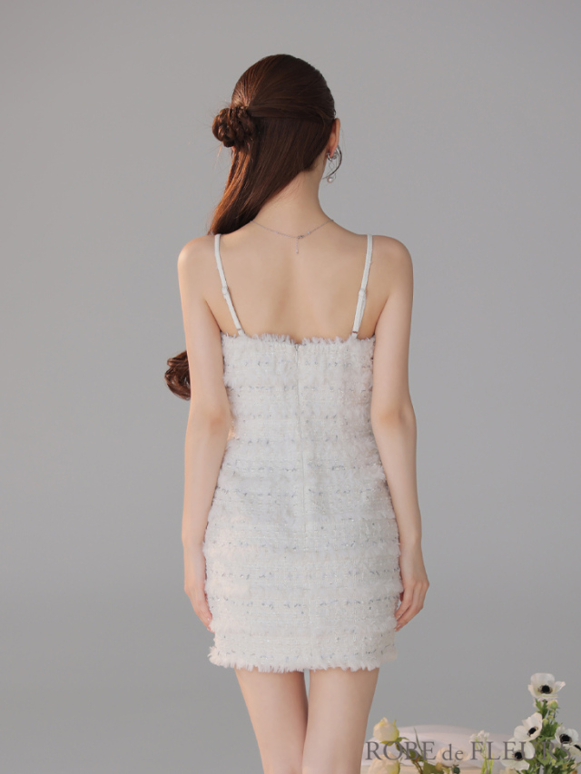 XSサイズあり】フェザースパンコールツイードミニキャバドレス(fm4224)