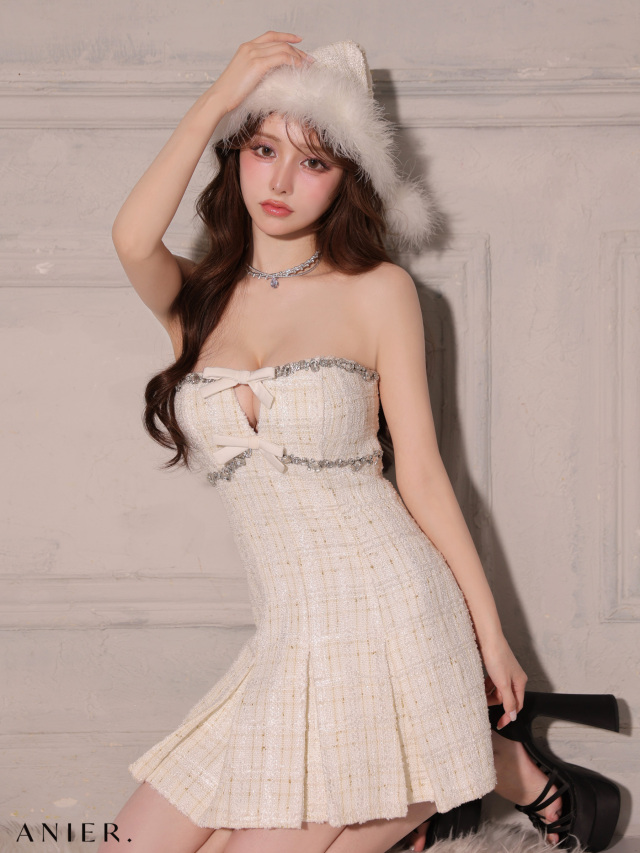 XSサイズあり】Sparkling Ribbon Bear Dress Santa (anier4227)