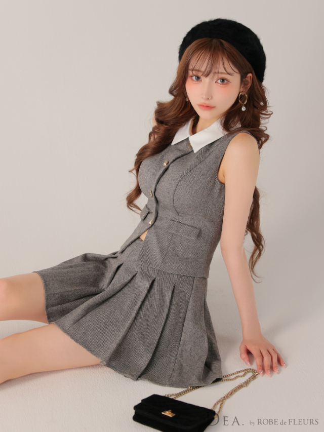 ギャラリーベスト　2wayドレス XSサイズあり】2way♥バストカットダブルジップラメ