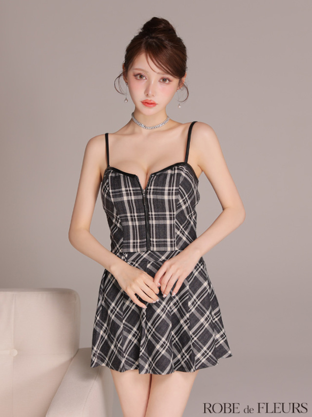 ANDMARY リボンフレアミニドレス ANDMARY】Jozy ribbon flare mini dress
