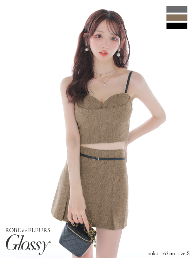 ★関税込★ REBECCA BALLANCE ベルト付 ギャザー シャツドレス Lサイズあり】ベルト×ジッパー袖付きシンプルレディキャバドレス