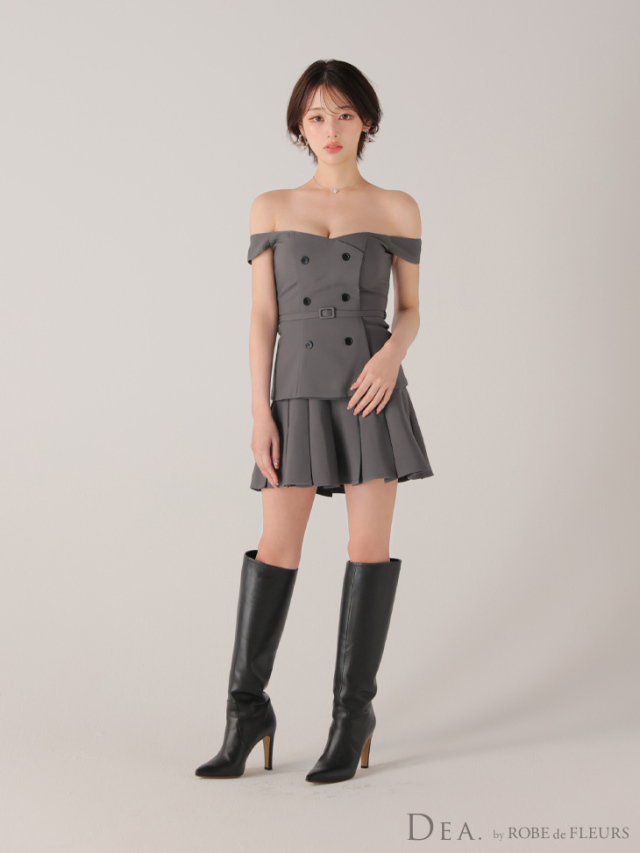 Sグレー4325ローブドフルールAngelR Sugarキャバドレス DEA.by ROBE de