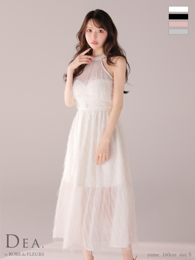 ナナ　robe de fleurs キャバドレス　ホワイト ナナ様専用 robe de fleurs キャバドレス ホワイト - メルカリ